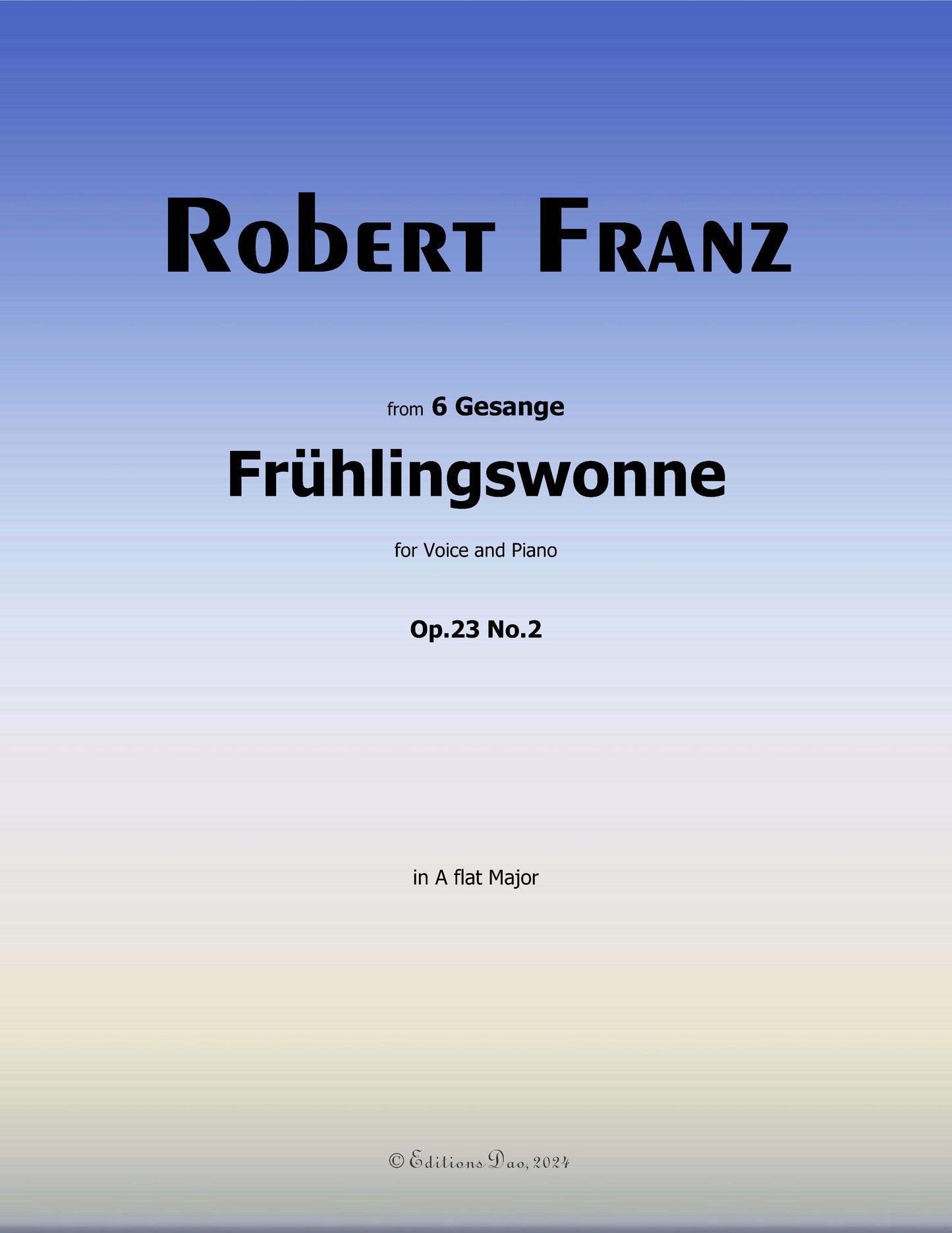 Fruhlingswonne, by R. Franz