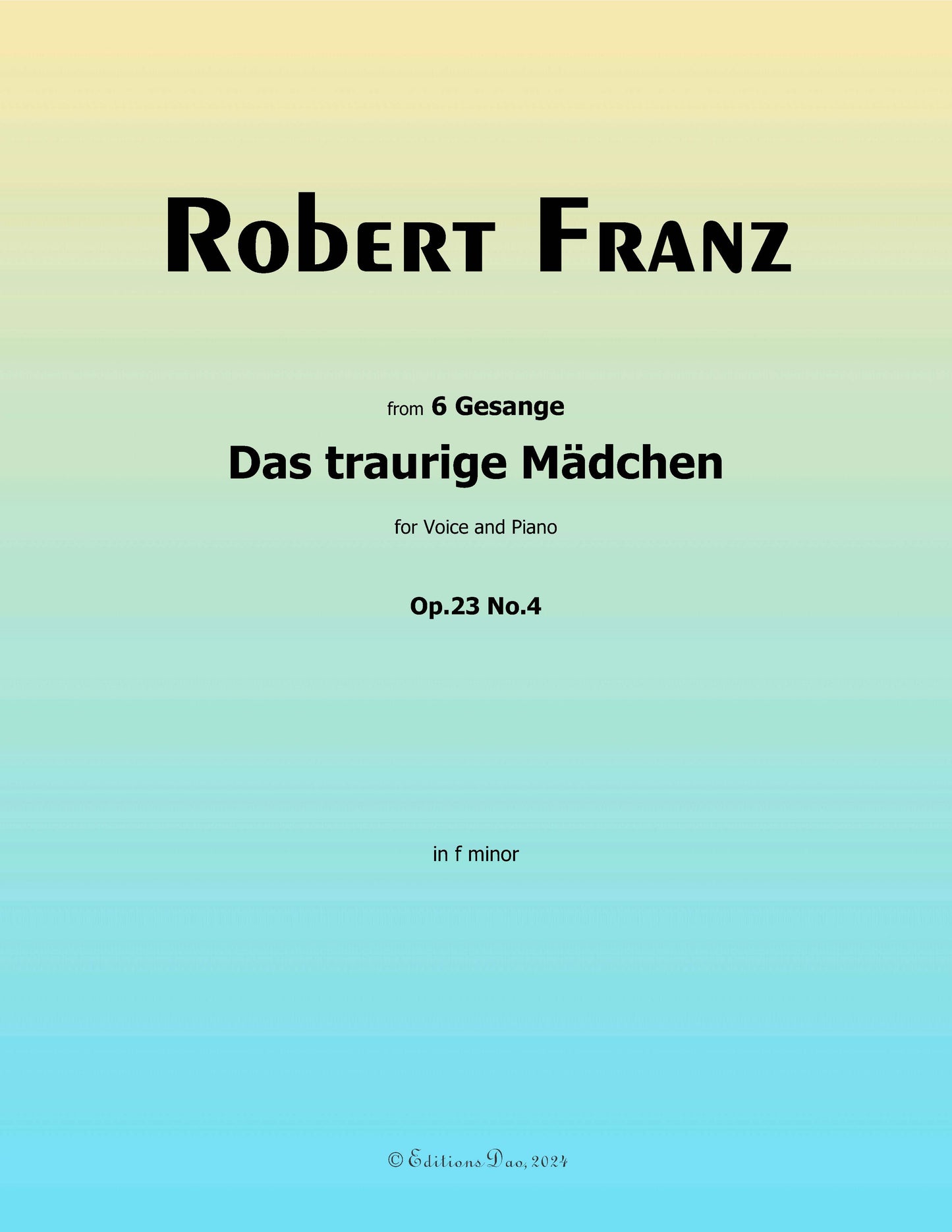 Das traurige Madchen, by R. Franz