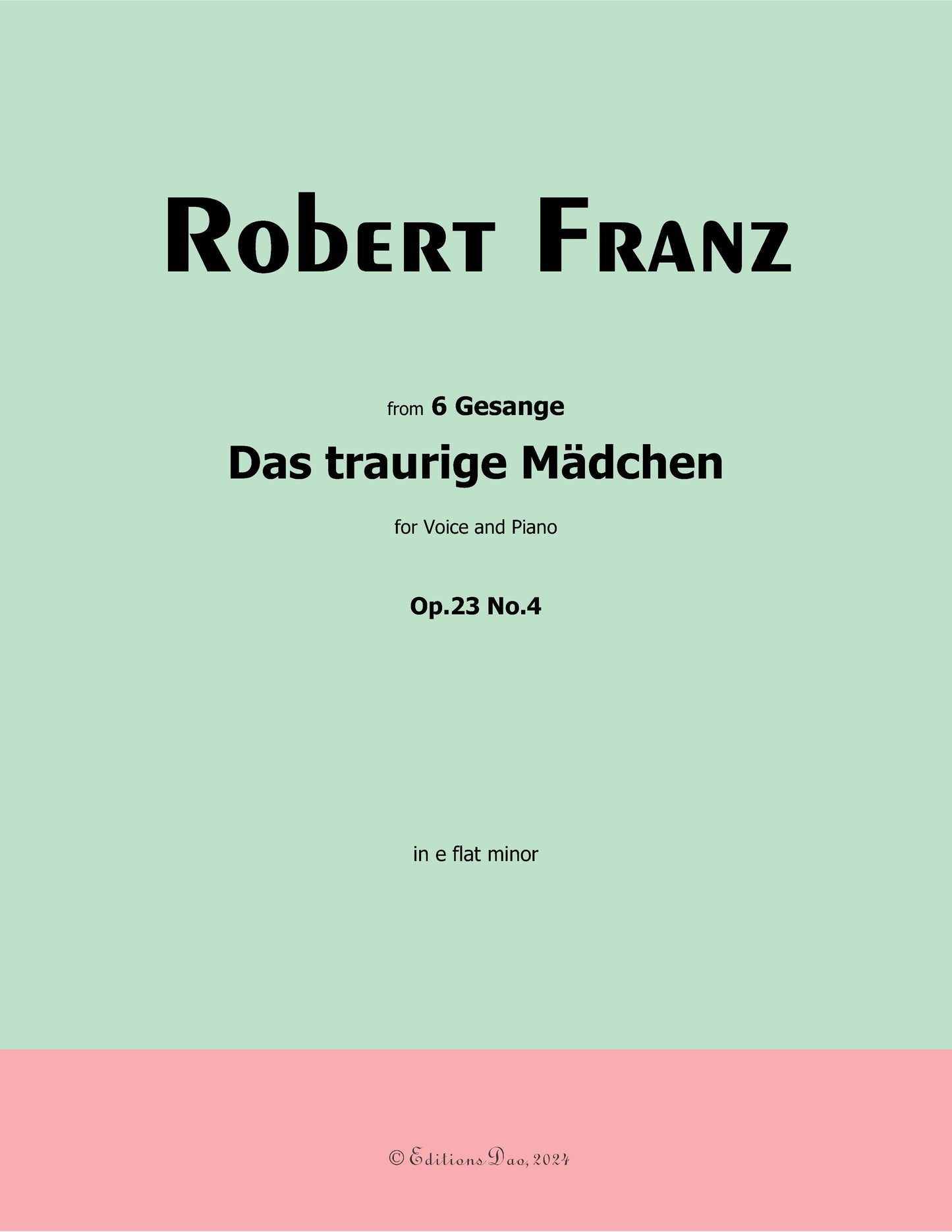 Das traurige Madchen, by R. Franz