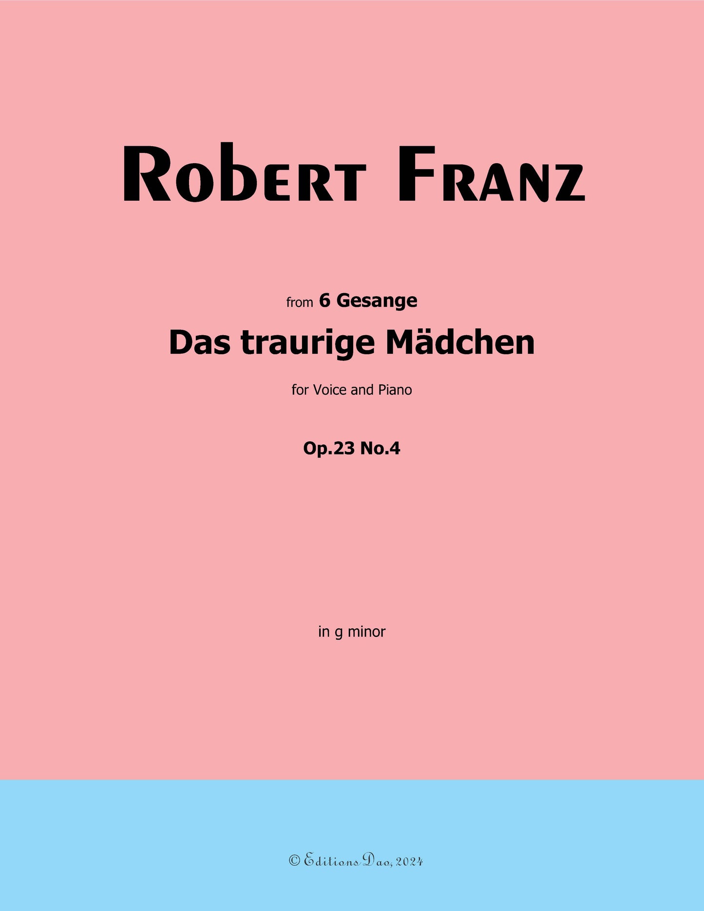 Das traurige Madchen, by R. Franz