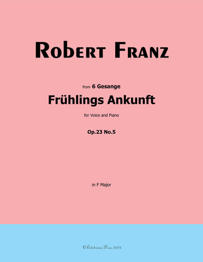 Fruhlings Ankunft, by R. Franz