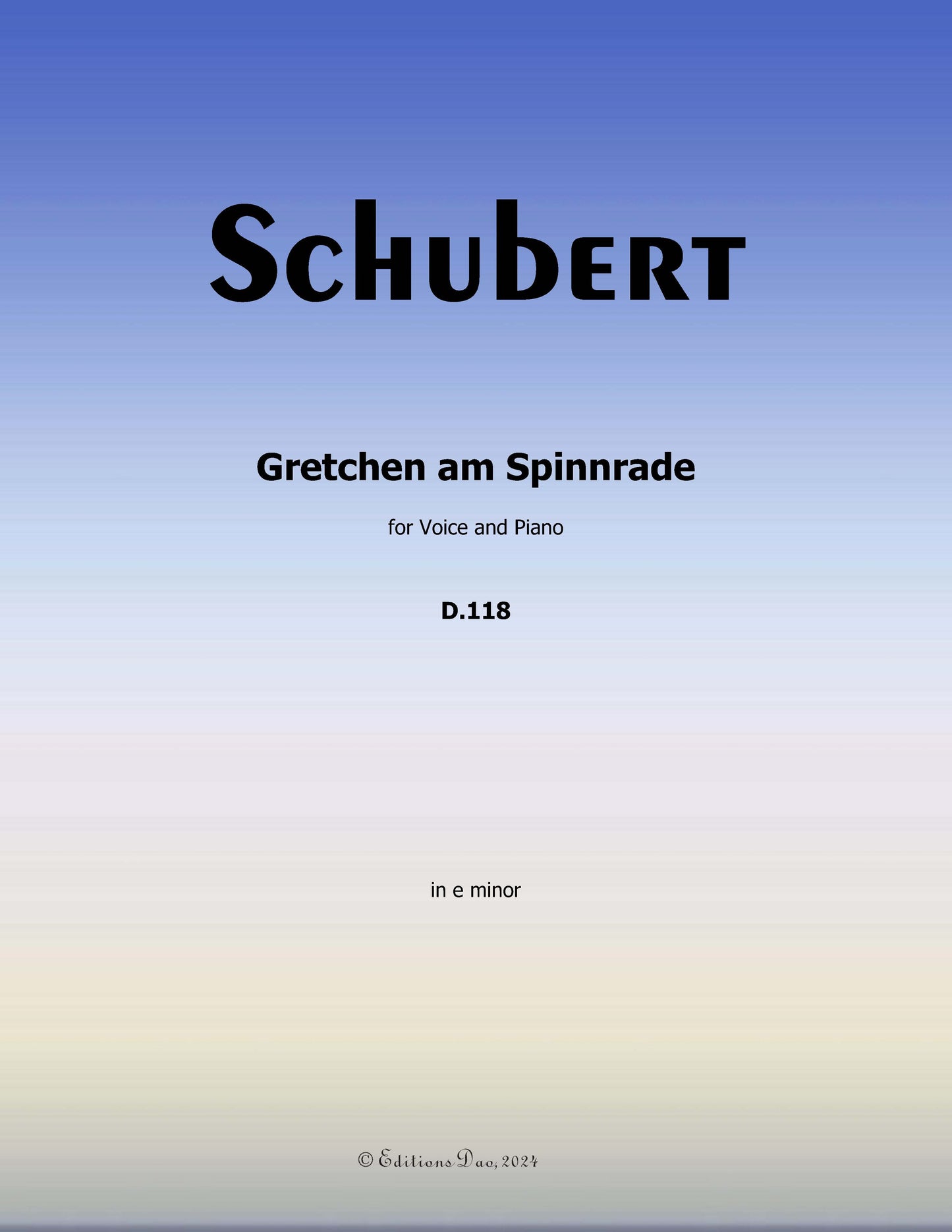 Gretchen am Spinnrade, by Schubert