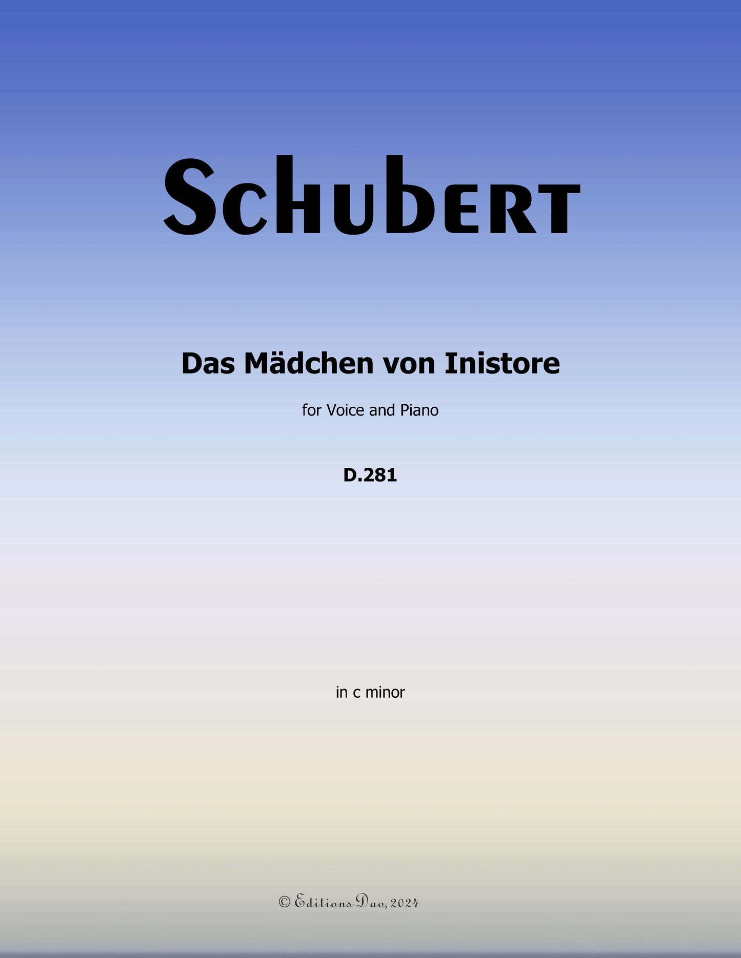 Das Madchen von Inistore, by Schubert