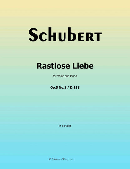 Rastlose Liebe, by Schubert