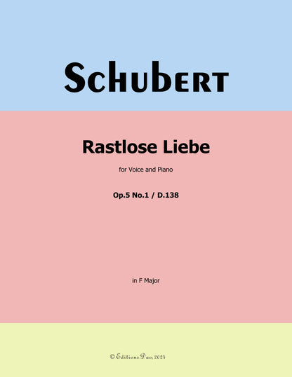 Rastlose Liebe, by Schubert