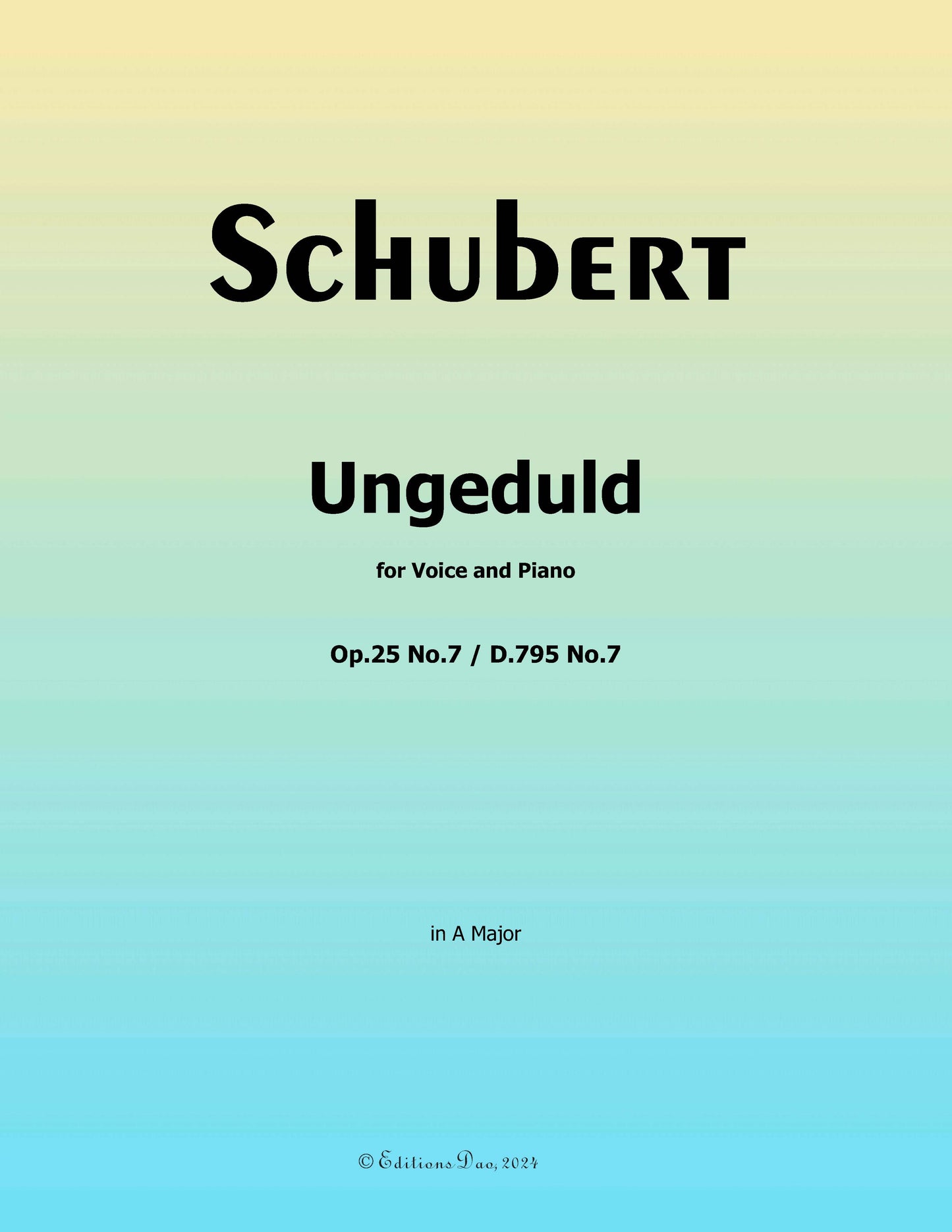 Ungeduld, by Schubert