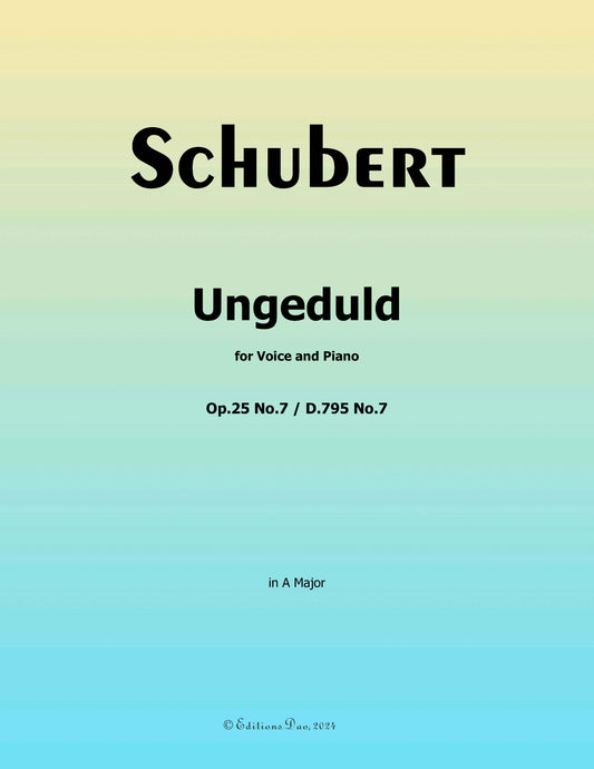 Ungeduld, by Schubert