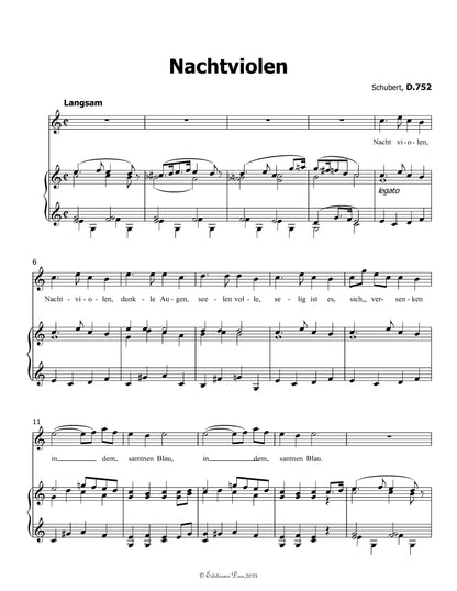 Nachtviolen ,by Schubert