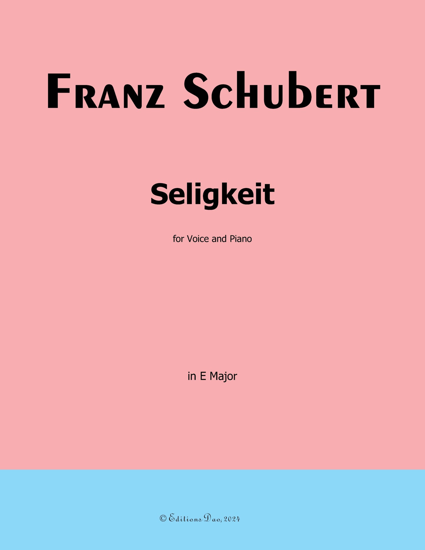 Seligkeit, by Schubert