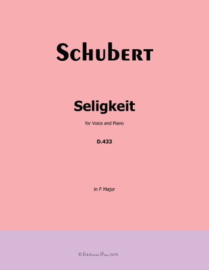 Seligkeit, by Schubert