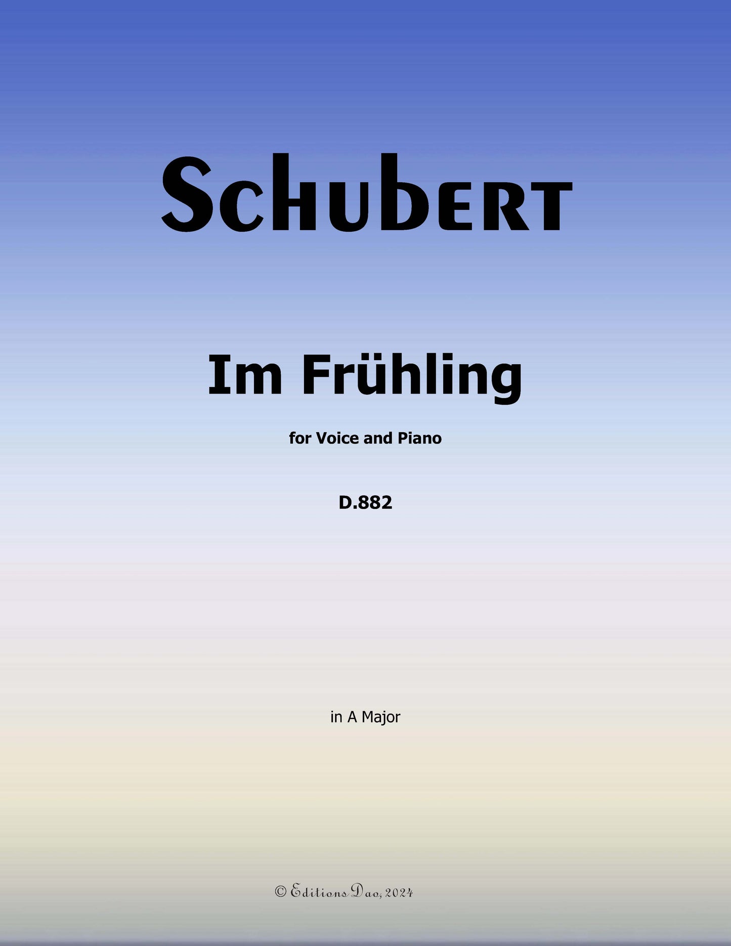 Im Fruhling, by Schubert