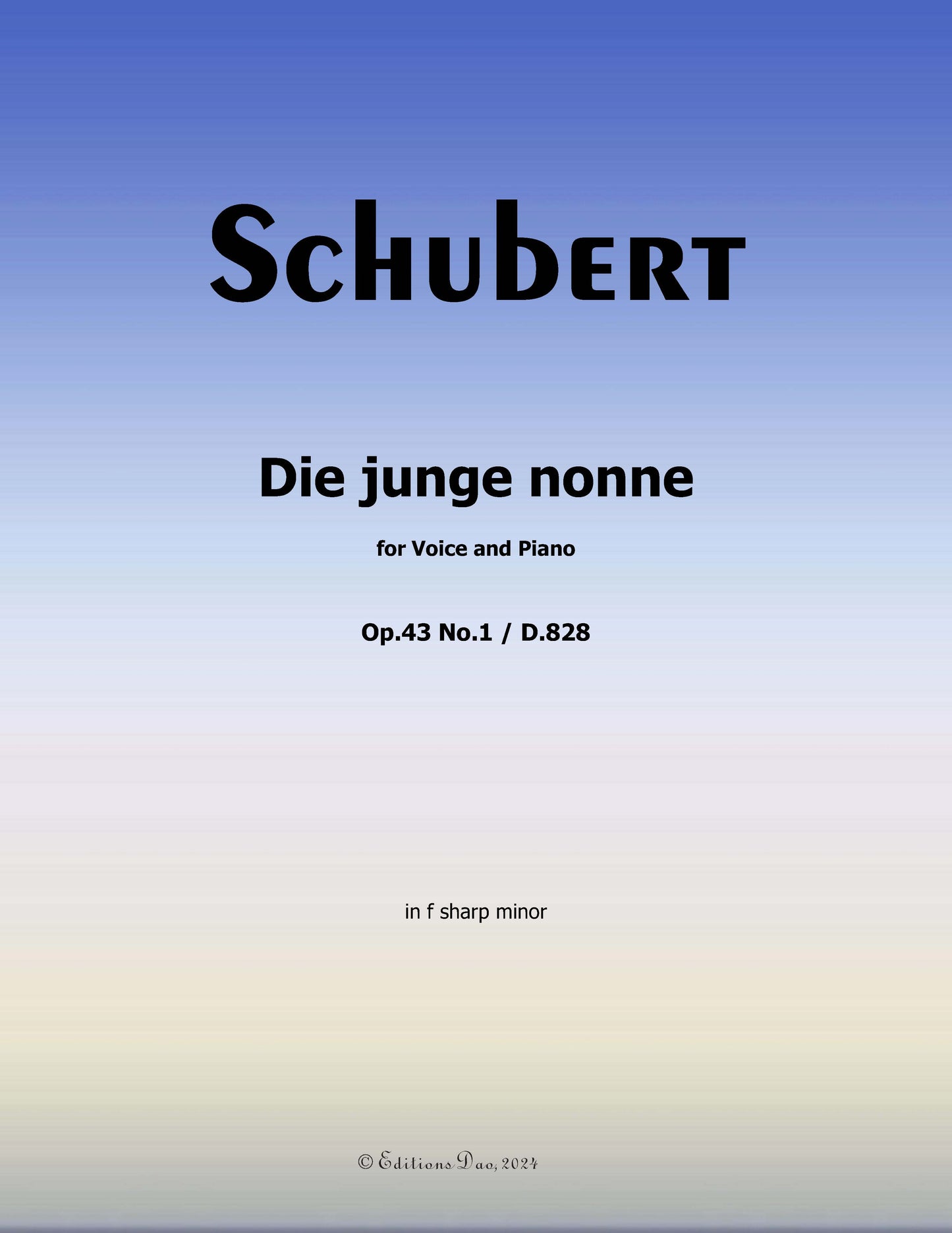 Die junge nonne, by Schubert