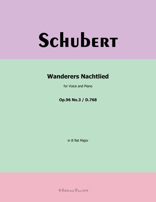 Wanderers Nachtlied, by Schubert