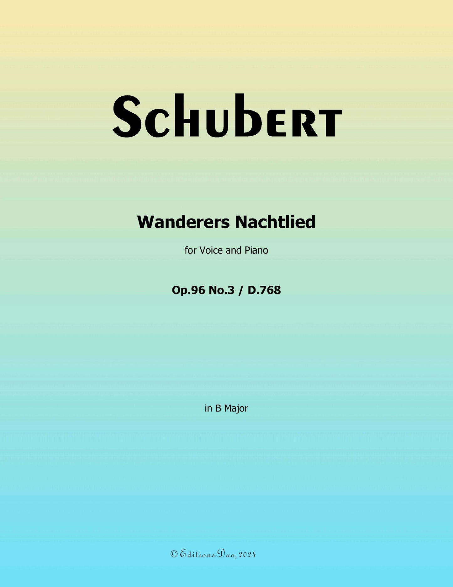 Wanderers Nachtlied, by Schubert