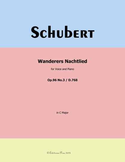 Wanderers Nachtlied, by Schubert