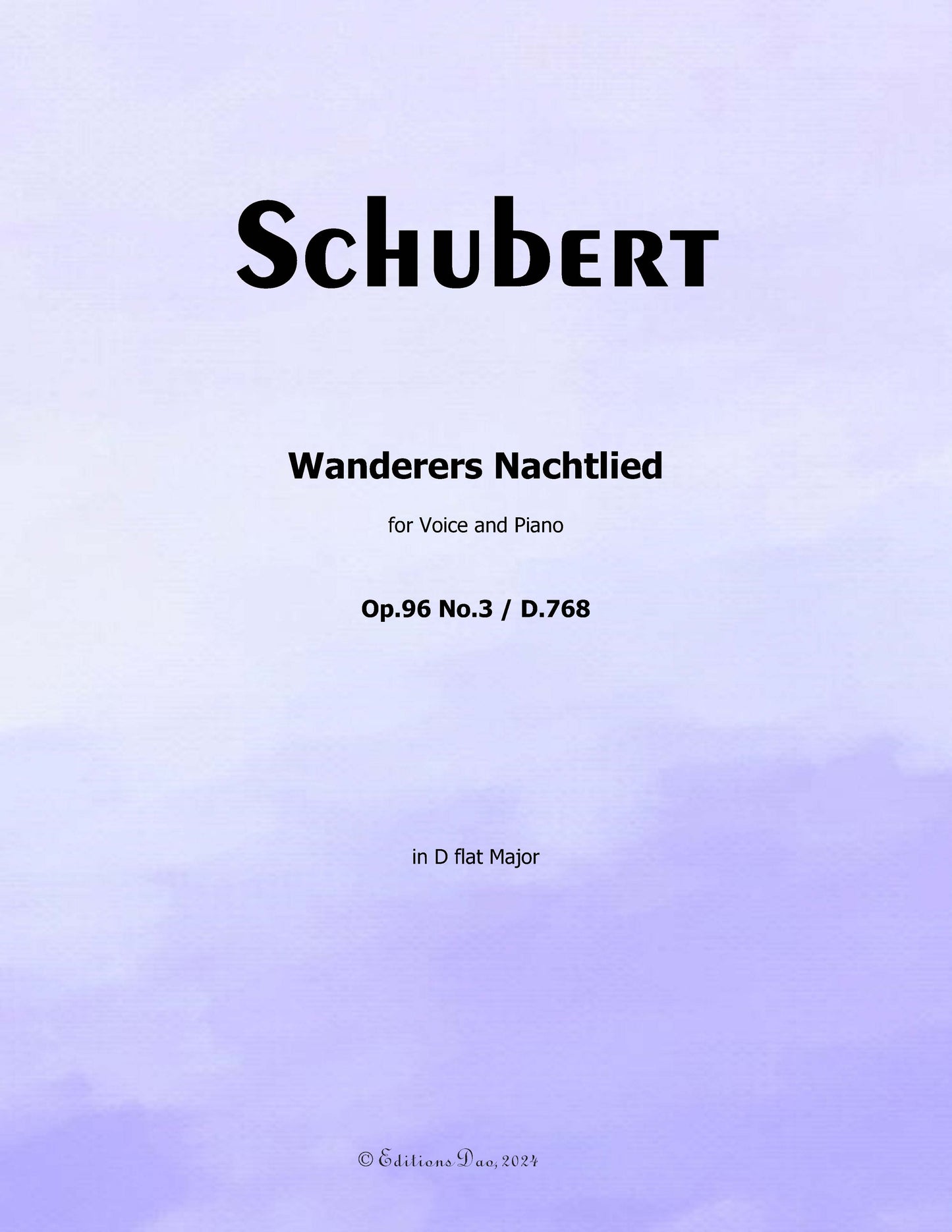 Wanderers Nachtlied, by Schubert