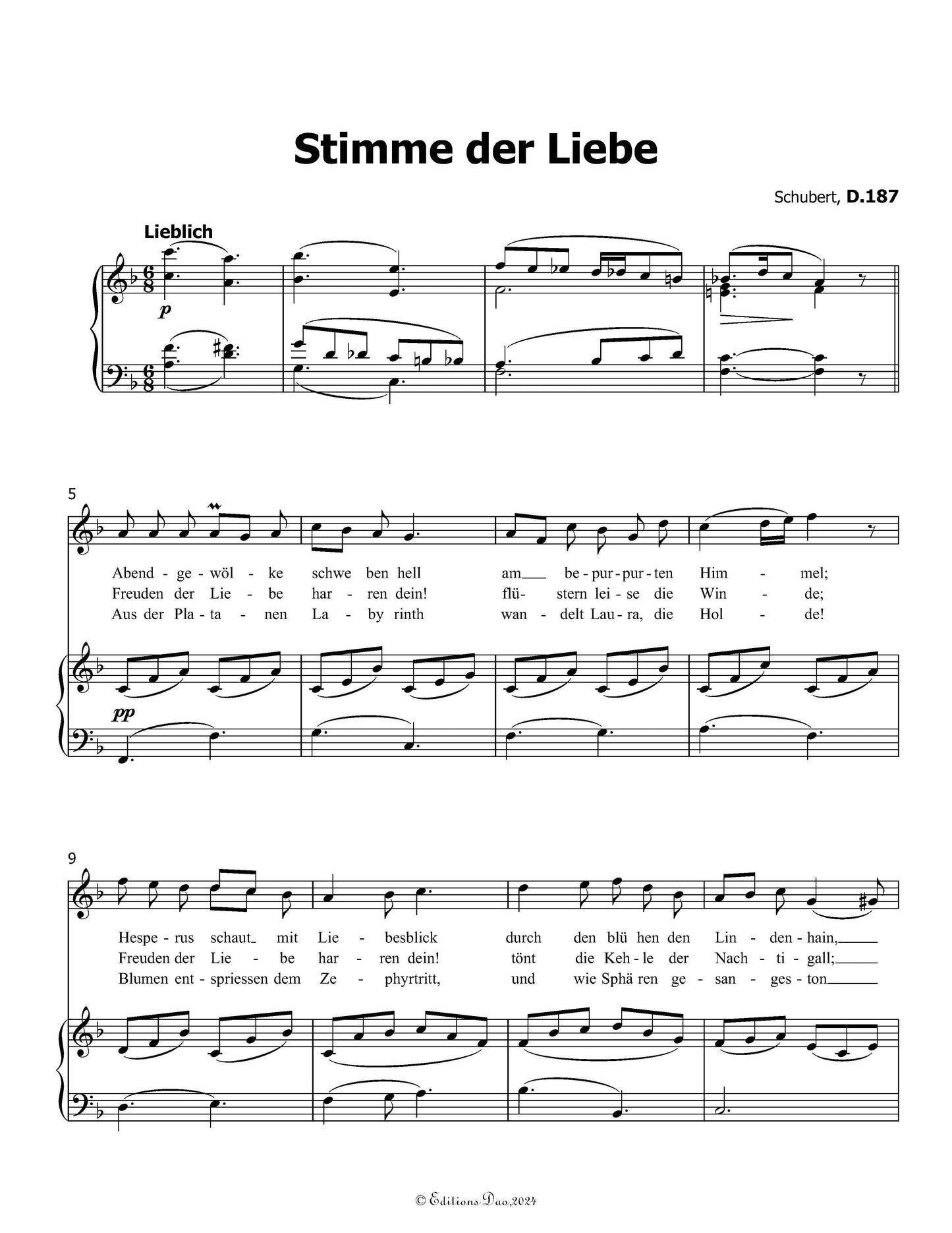 Stimme der Liebe, by Schubert