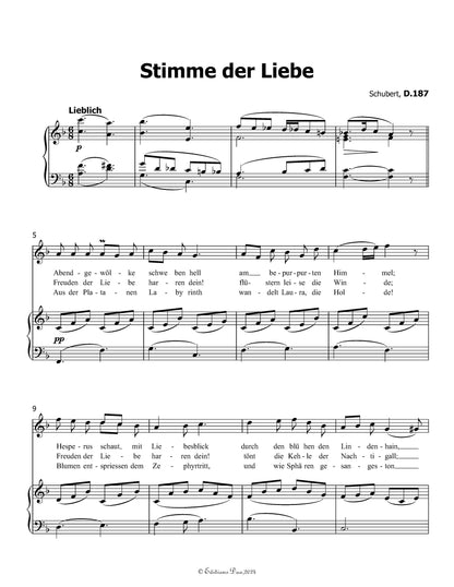 Stimme der Liebe, by Schubert