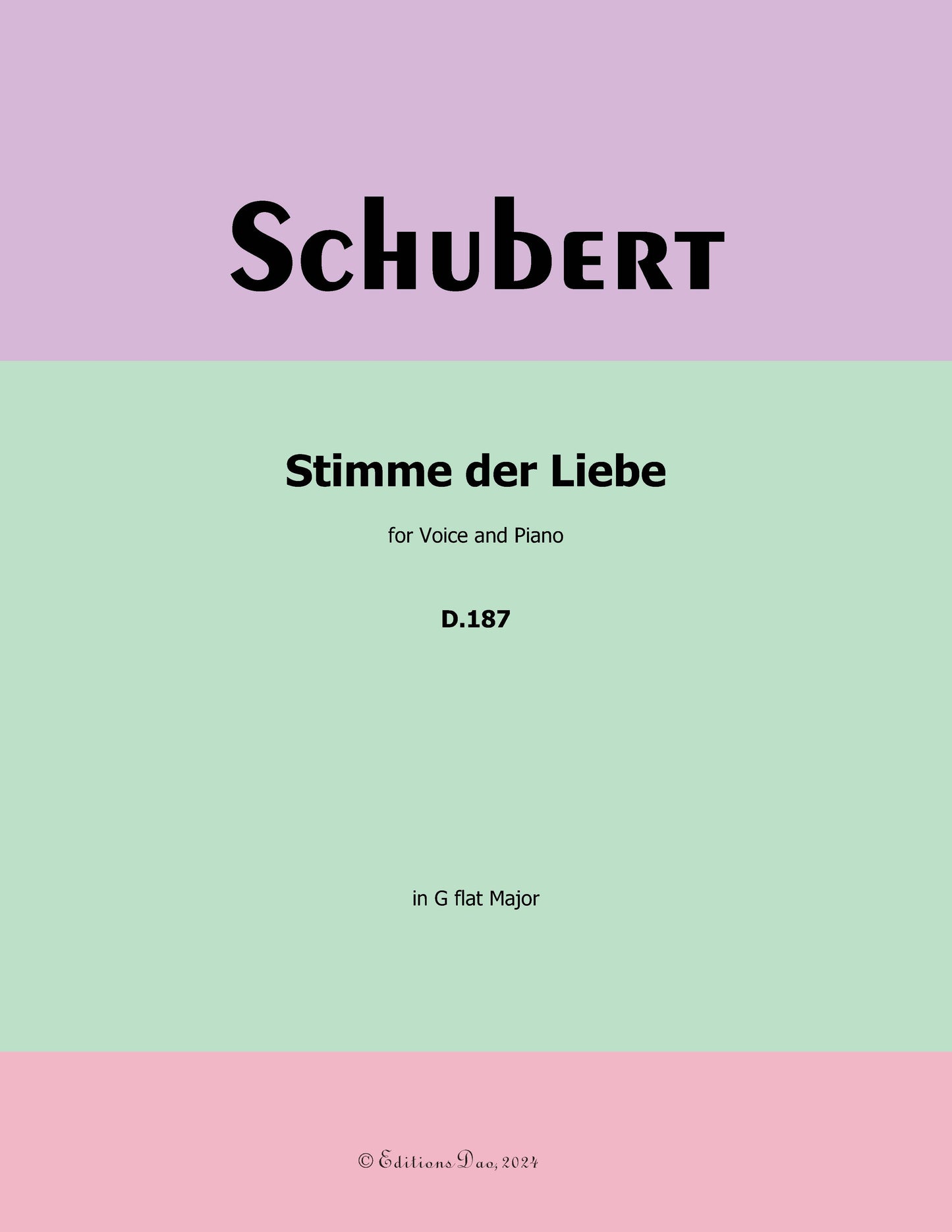 Stimme der Liebe, by Schubert