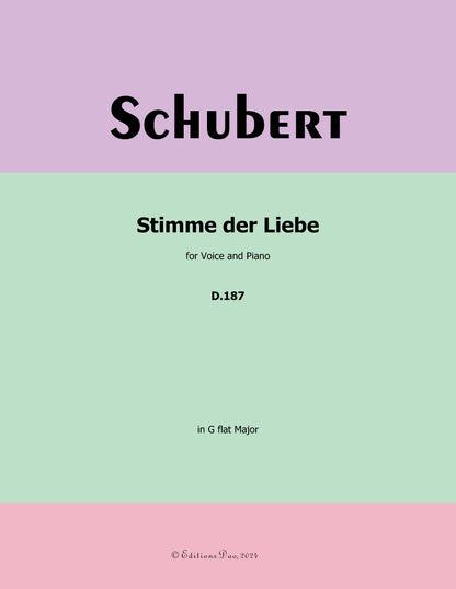 Stimme der Liebe, by Schubert