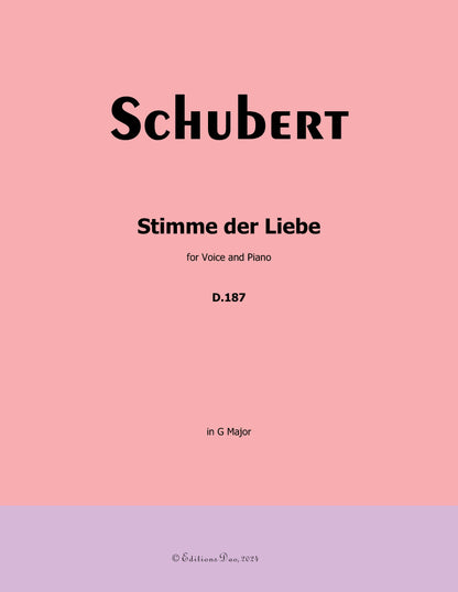 Stimme der Liebe, by Schubert