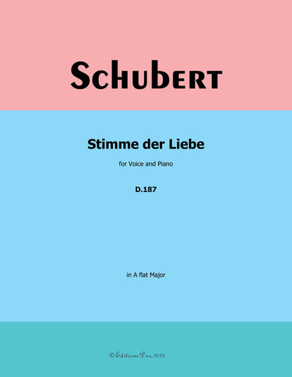 Stimme der Liebe, by Schubert