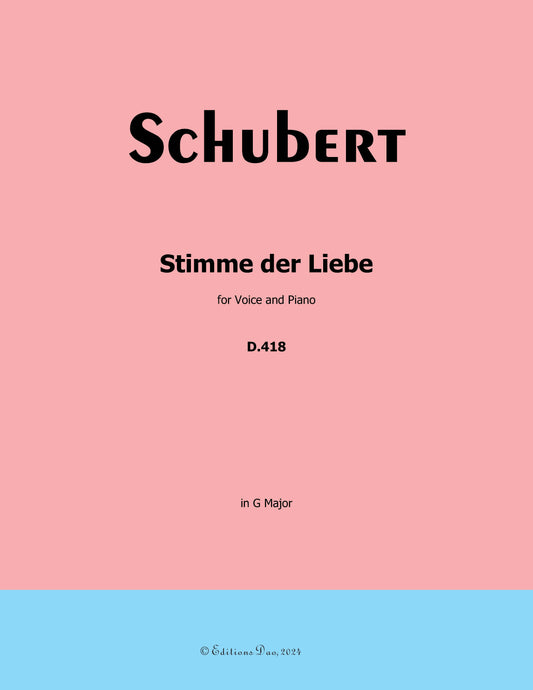 Stimme der Liebe, by Schubert