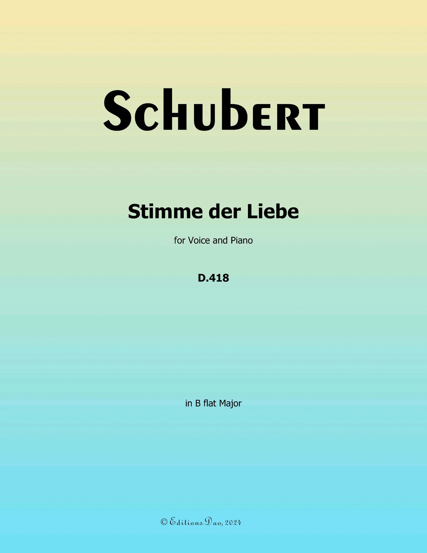 Stimme der Liebe, by Schubert