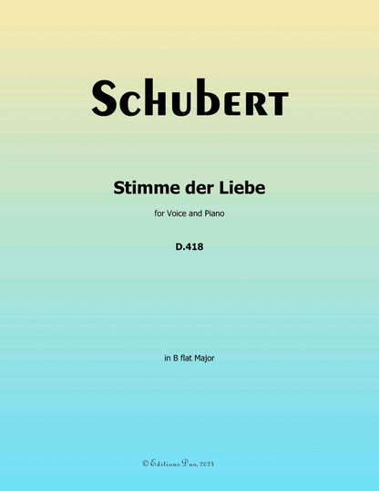 Stimme der Liebe, by Schubert