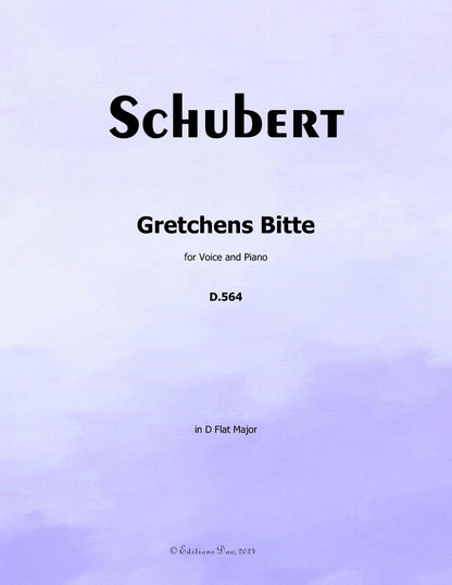 Gretchens Bitte, by Schubert