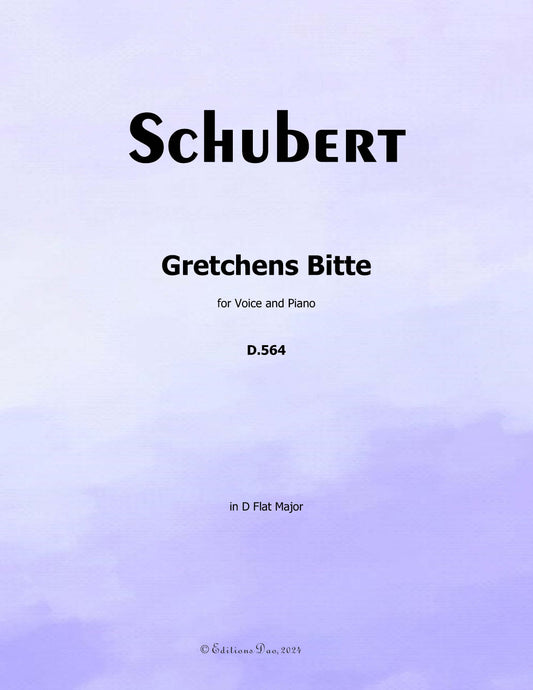 Gretchens Bitte, by Schubert