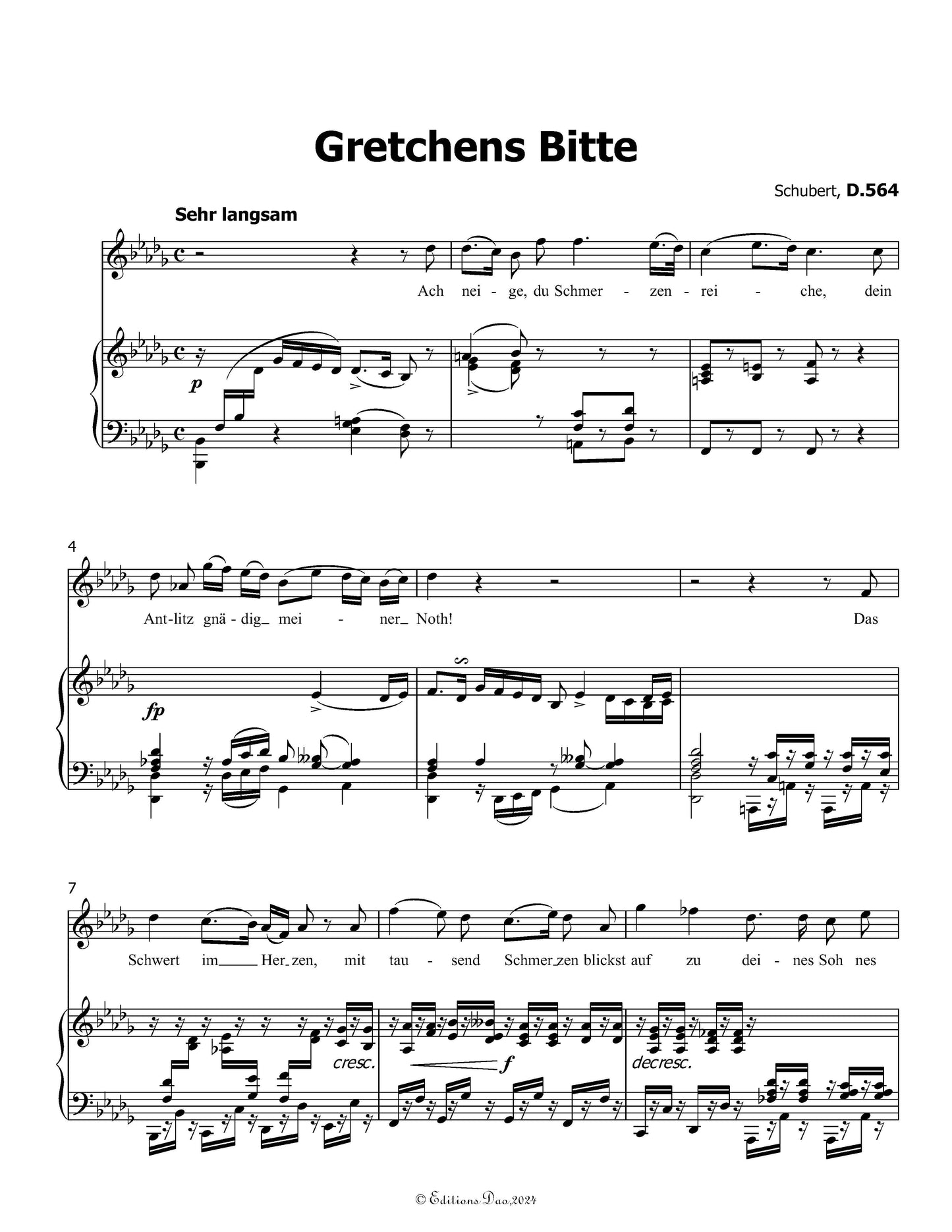 Gretchens Bitte, by Schubert