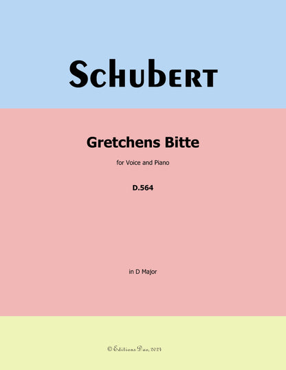 Gretchens Bitte, by Schubert