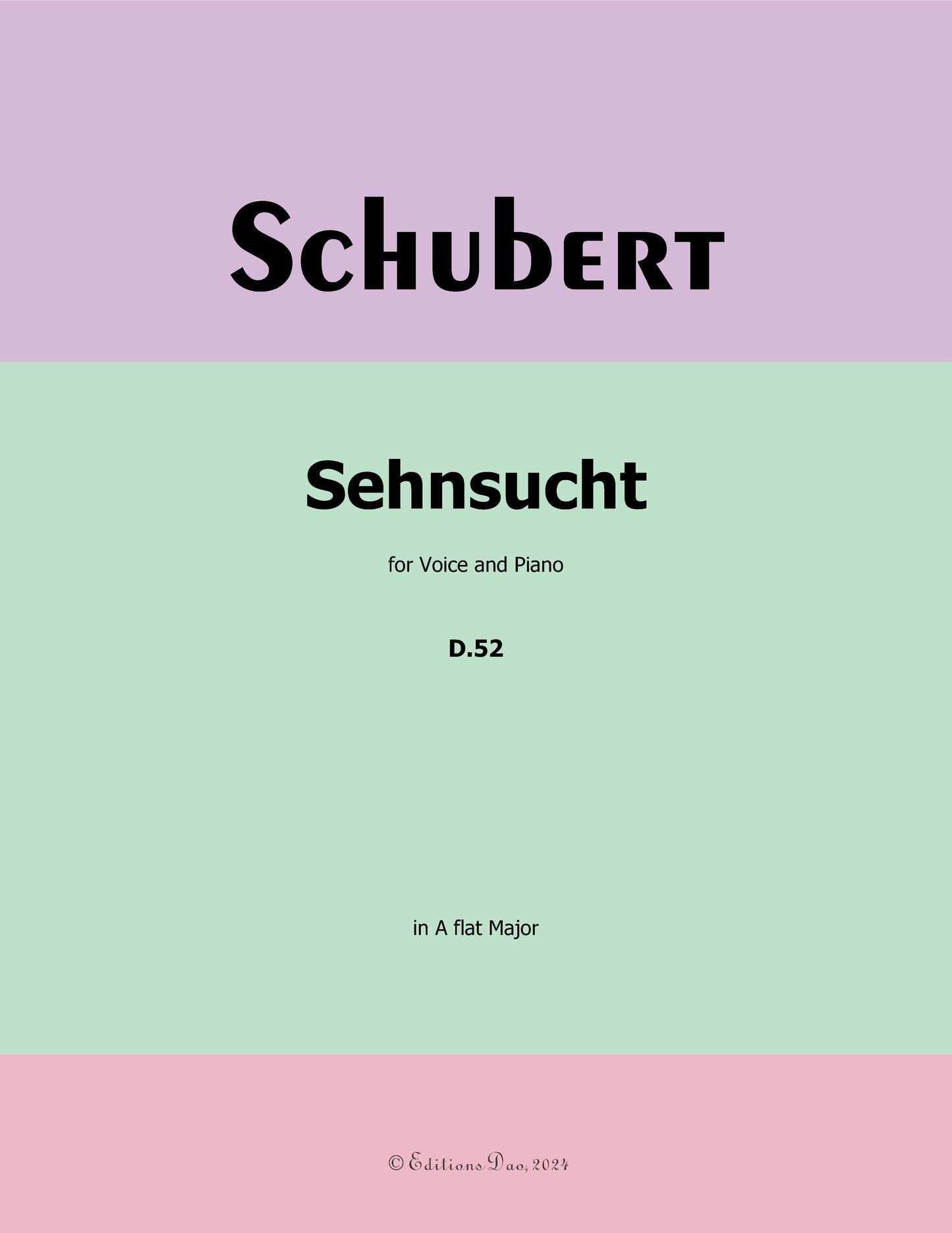 Sehnsucht, by Schubert