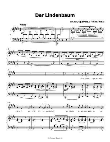 Der Lindenbaum, by Schubert