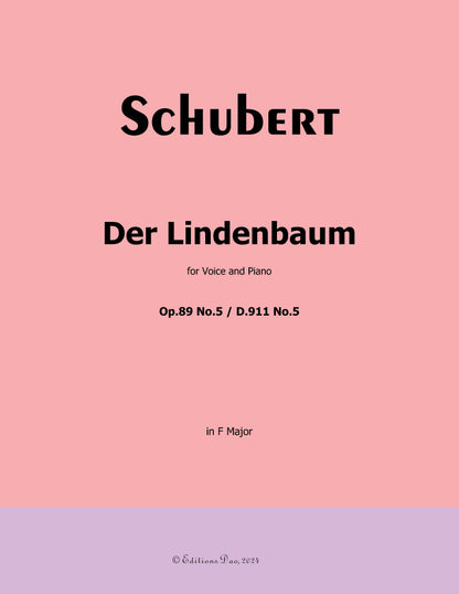 Der Lindenbaum, by Schubert