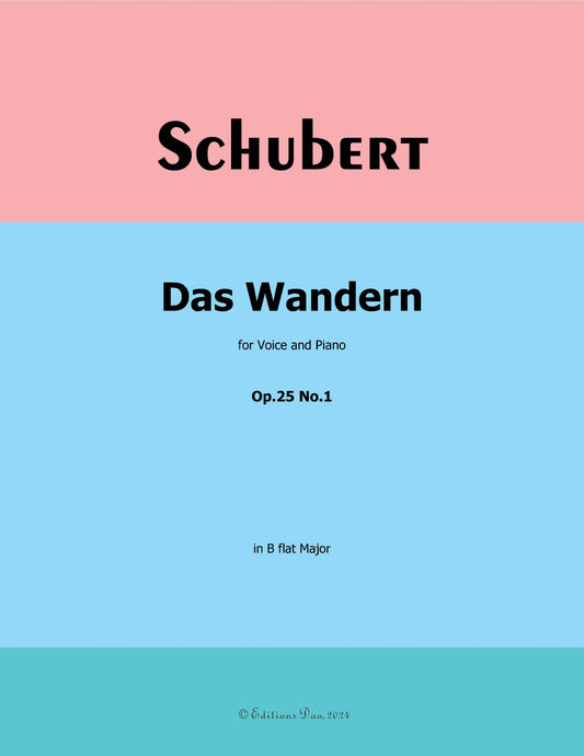 Das Wandern, by Schubert