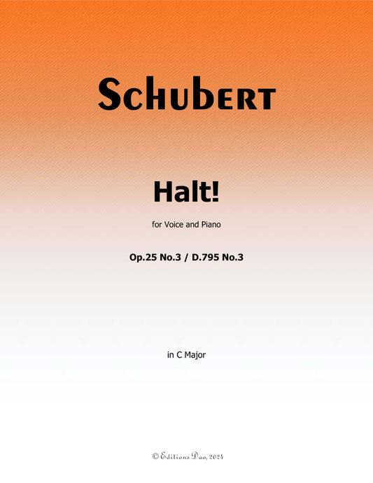 Halt!, by Schubert