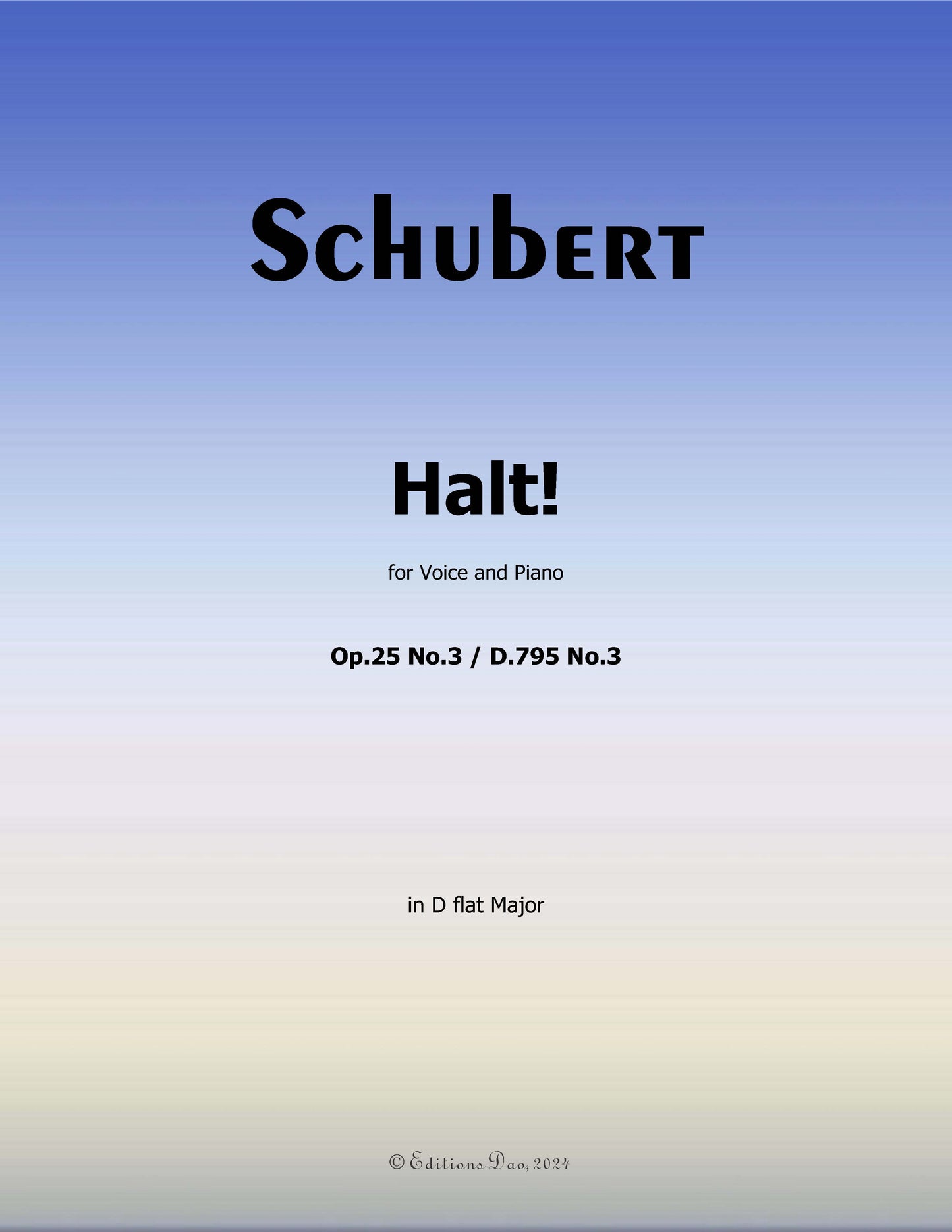 Halt!, by Schubert