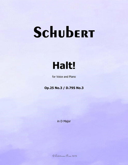 Halt!, by Schubert