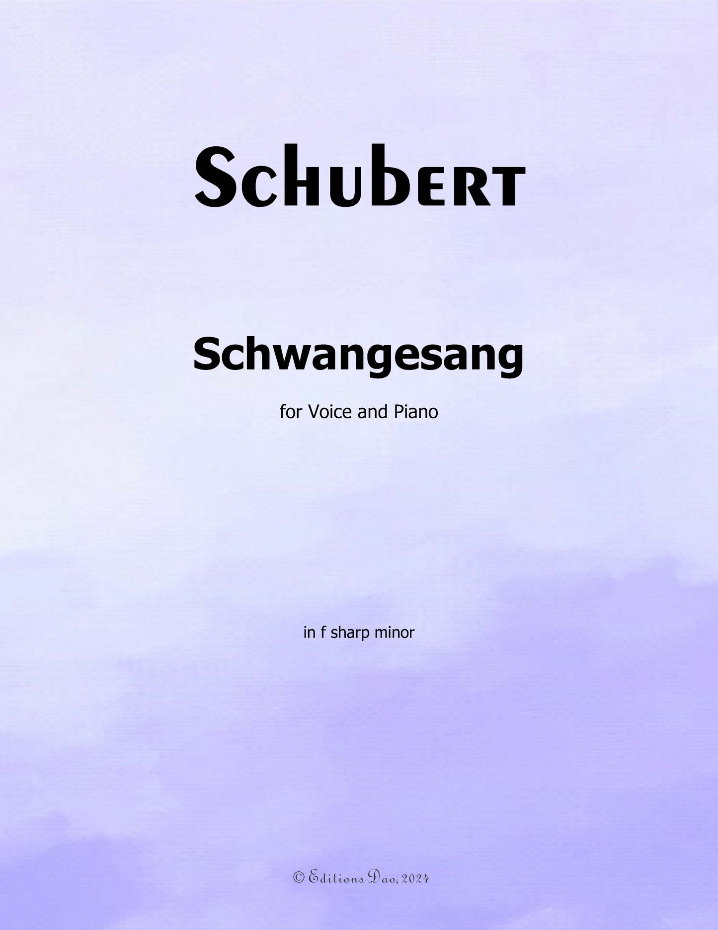 Schwangesang, by Schubert