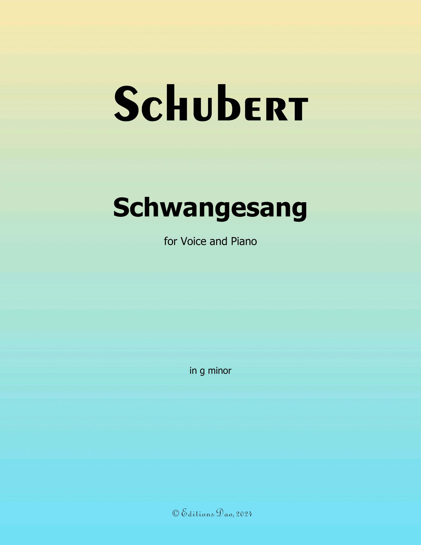 Schwangesang, by Schubert