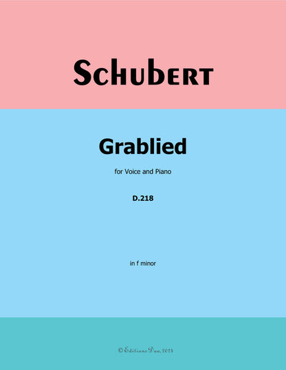 Grablied, by Schubert