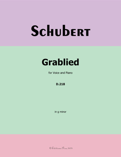 Grablied, by Schubert