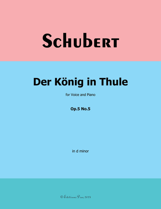 Der Konig in Thule, by Schubert