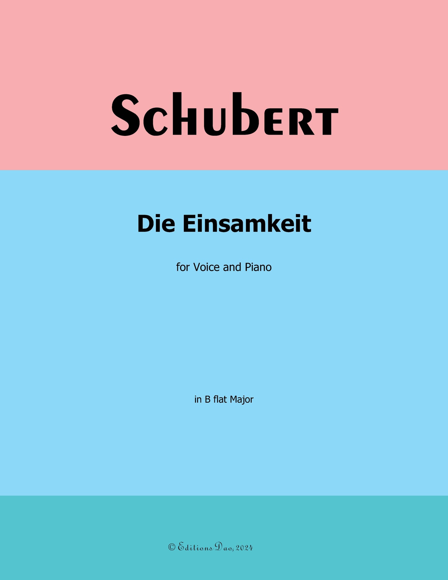 Die Einsamkeit, by Schubert