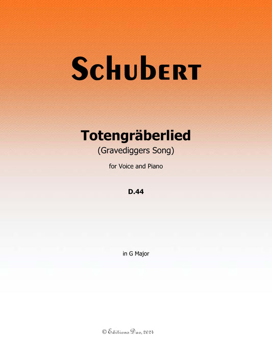 Totengraberlied, by Schubert