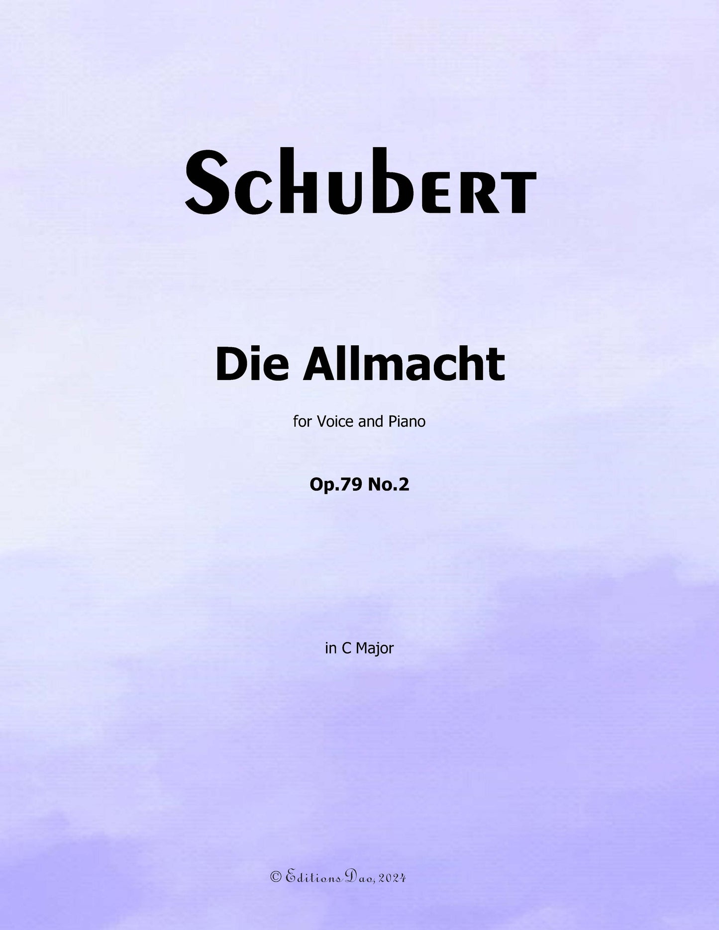 Die Allmacht, by Schubert