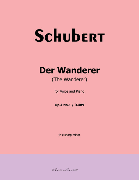 Der Wanderer, by Schubert