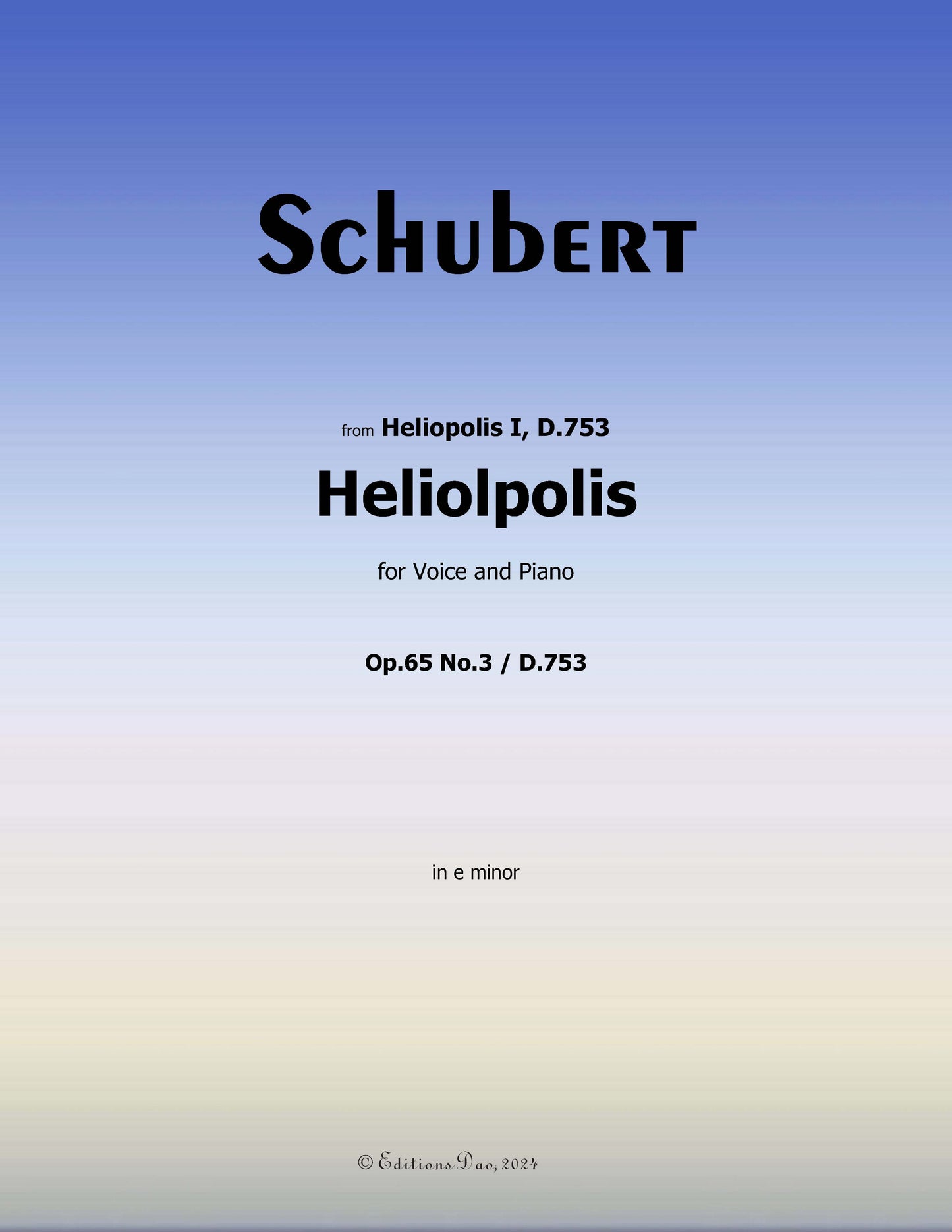 Heliopolis, by Schubert